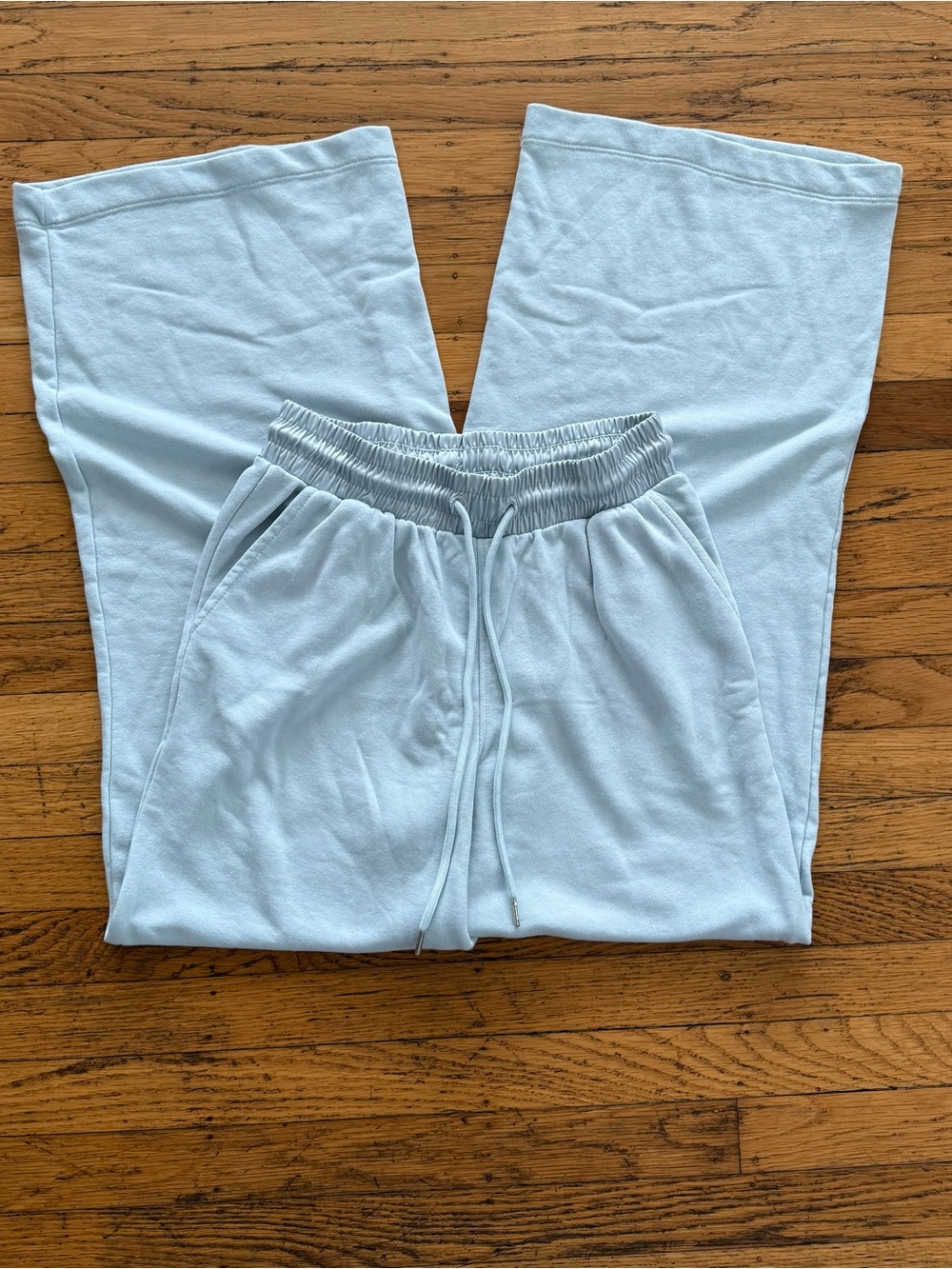 The softest Forever 21 baby blue wide-leg sweats